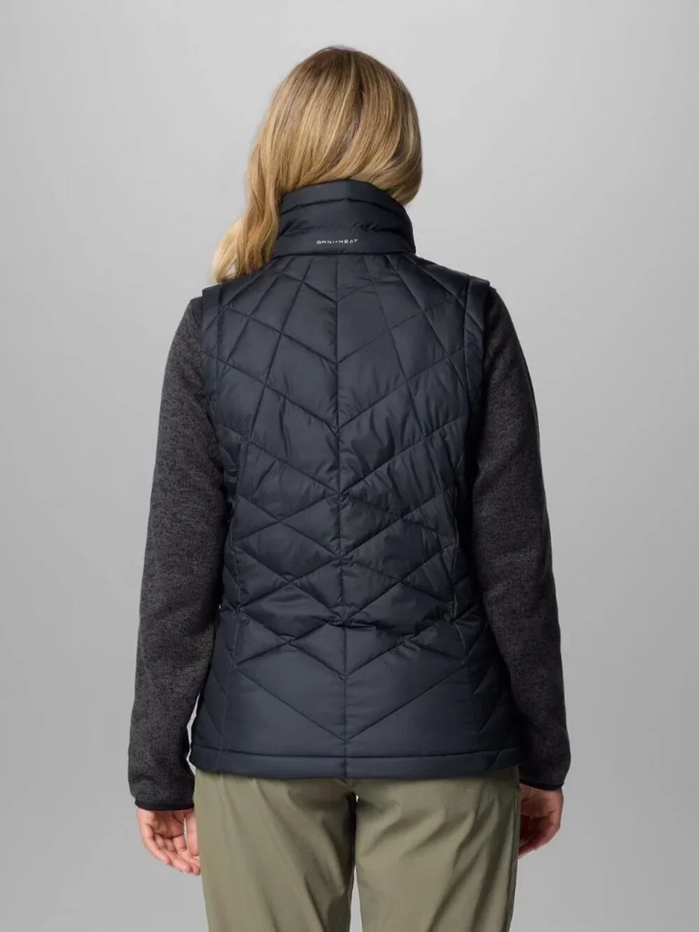 Columbia Women's Insulated Omni Heat Down Heavenly II Vest in Black Size S